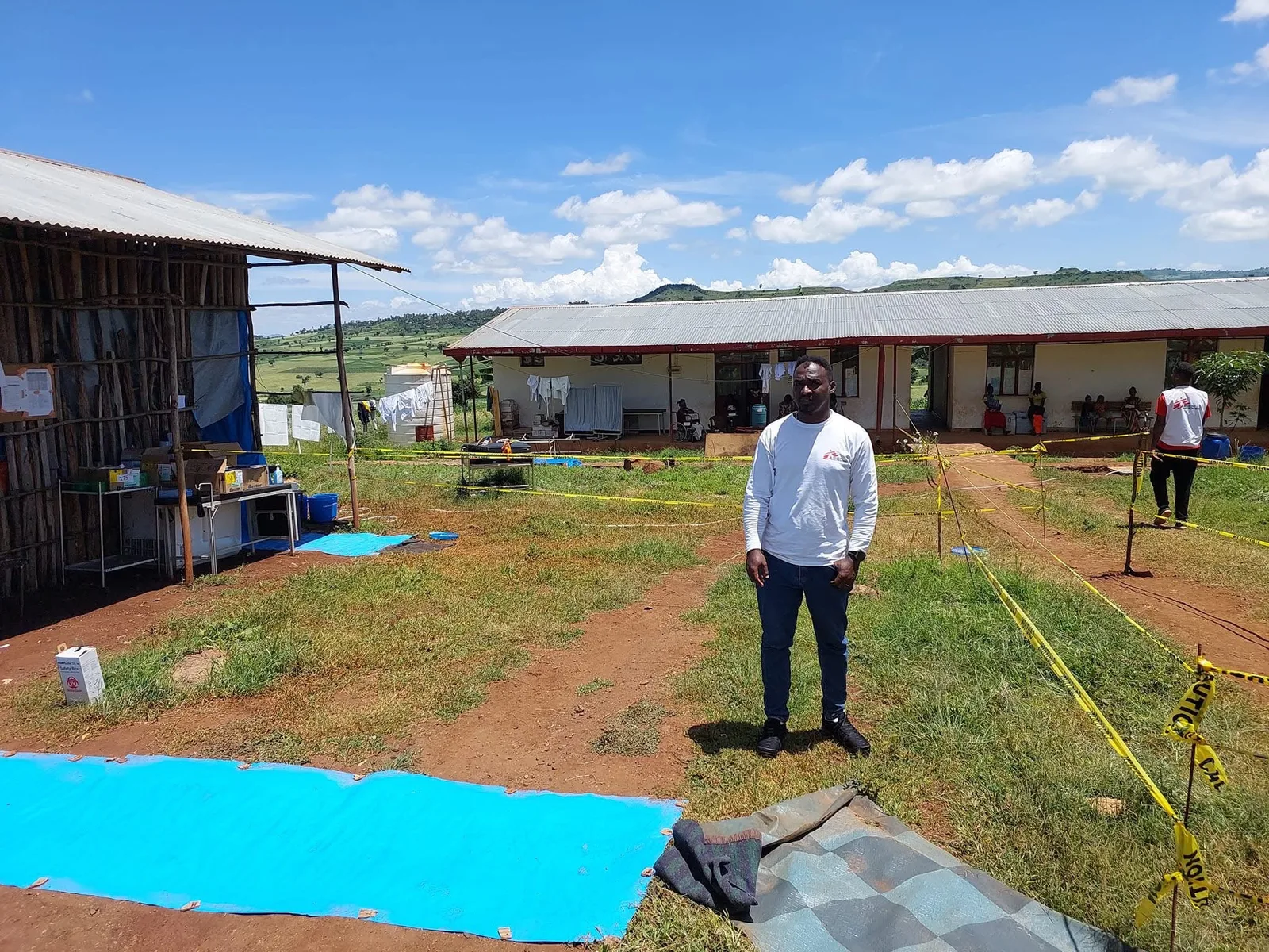 At a field health facility