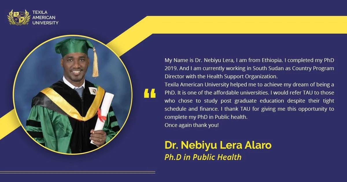 PhD testimonial, Texila American University